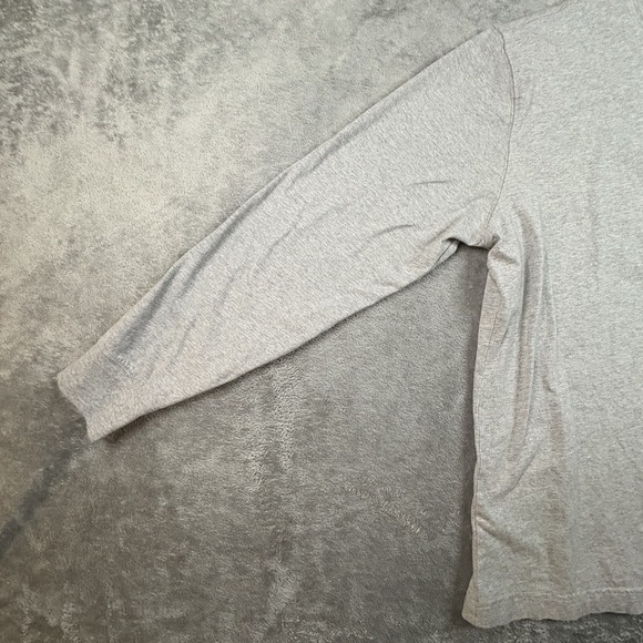 Lands' End Super-T Unisex L Mock Neck Gray LS Shirt SEE DESCRIPTION - Picture 8 of 15